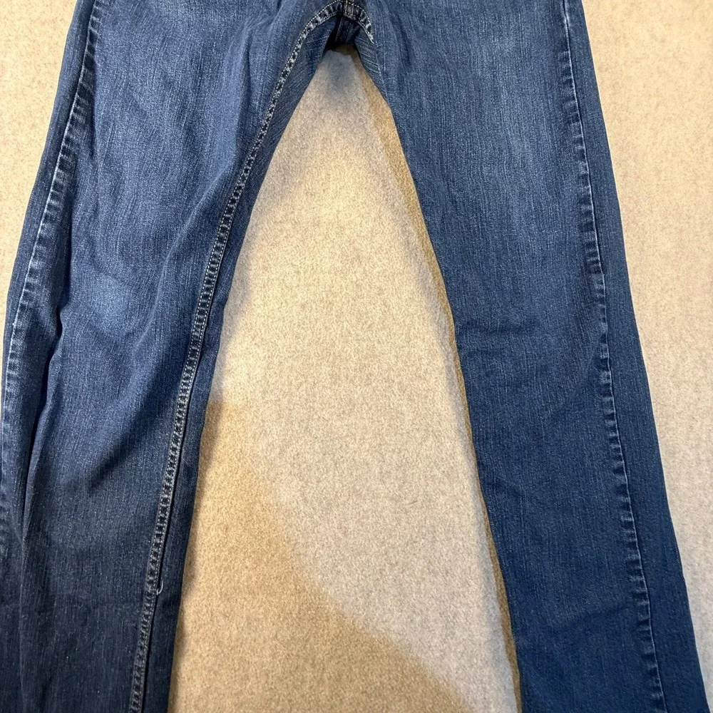Levi 513 Slim Straight Jeans Mens 32x34 Blue Dark Wash Denim 08513-0183